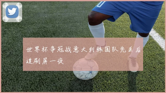世界杯争冠战意大利韩国队先丢后追刷屏一夜
